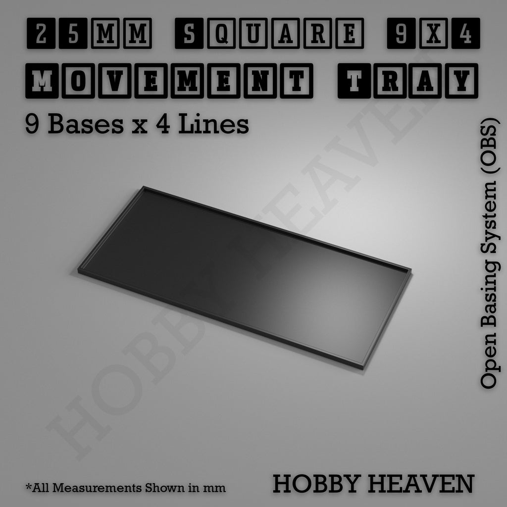 Square Movement Trays | OBS System | 20mm 25mm 30mm 40mm 50mm Bases