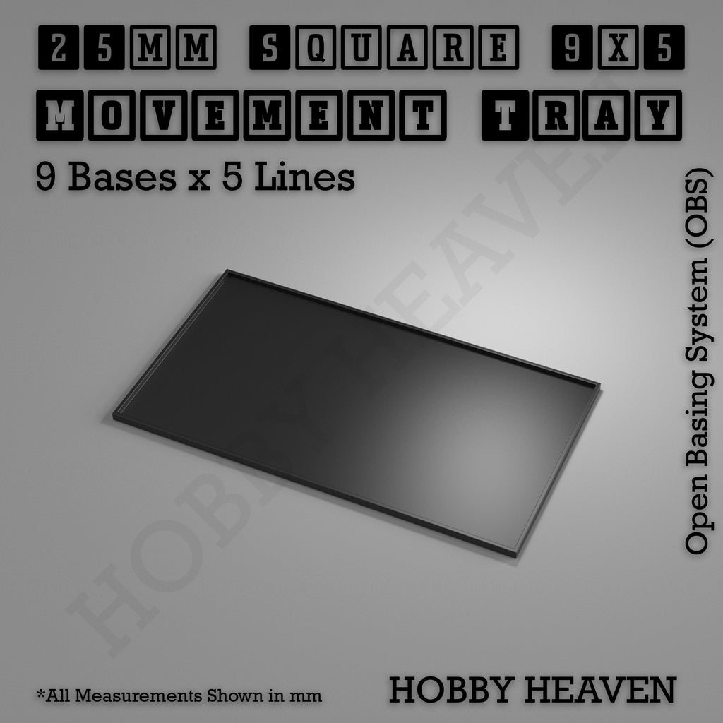 Square Movement Trays | OBS System | 20mm 25mm 30mm 40mm 50mm Bases