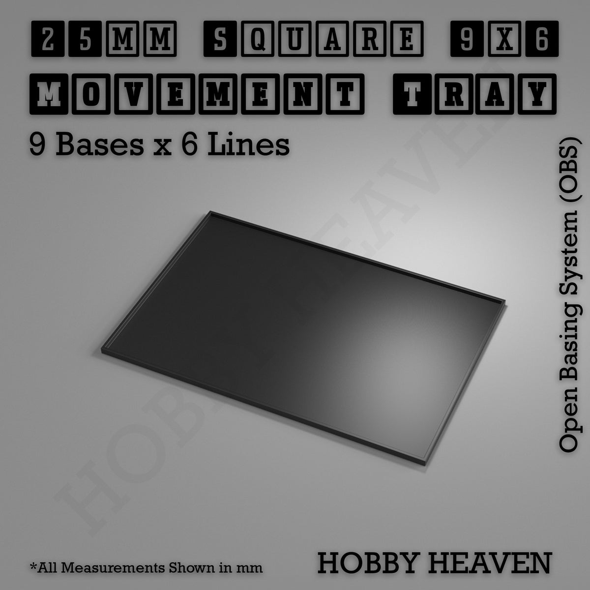 Square Movement Trays | OBS System | 20mm 25mm 30mm 40mm 50mm Bases