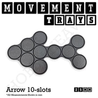 25mm Movement Trays for Tabletop Games | Warhammer Compatible | Full Range