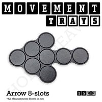 25mm Movement Trays for Tabletop Games | Warhammer Compatible | Full Range