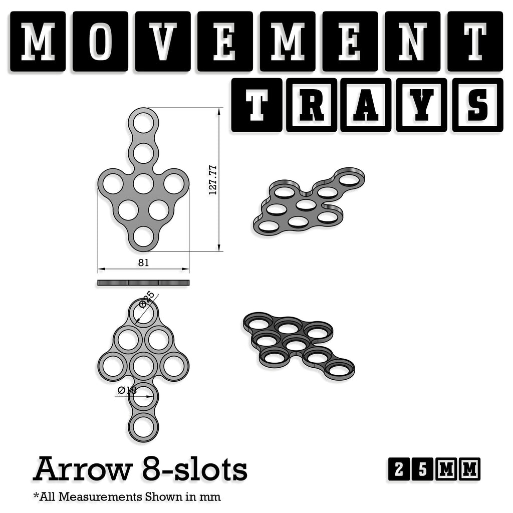 25mm Movement Trays for Tabletop Games | Waargaming | Full Range