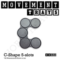 25mm Movement Trays for Tabletop Games | Warhammer Compatible | Full Range