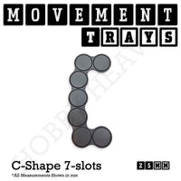 25mm Movement Trays for Tabletop Games | Warhammer Compatible | Full Range