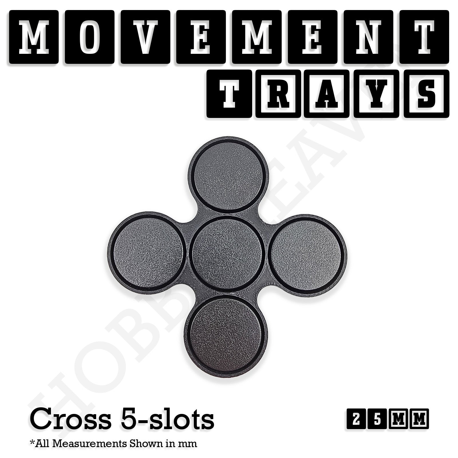 25mm Movement Trays for Tabletop Games | Waargaming | Full Range