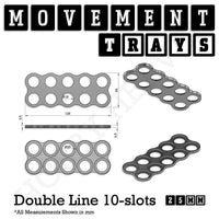 25mm Movement Trays for Tabletop Games | Warhammer Compatible | Full Range