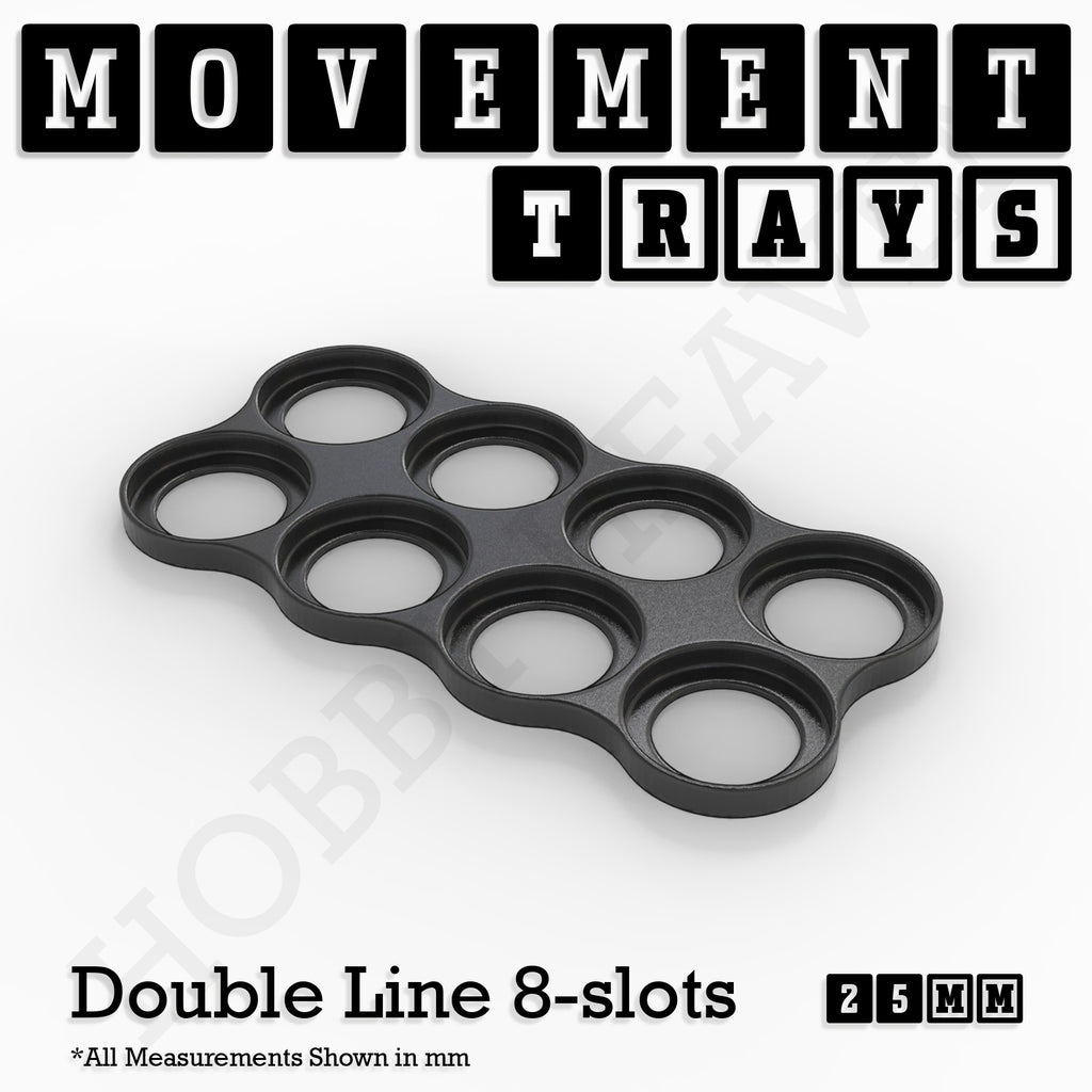 25mm Movement Trays for Tabletop Games | Waargaming | Full Range