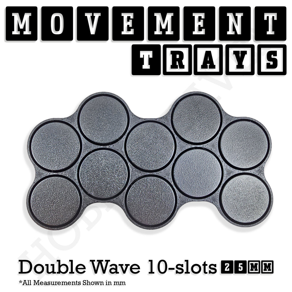 25mm Movement Trays for Tabletop Games | Waargaming | Full Range