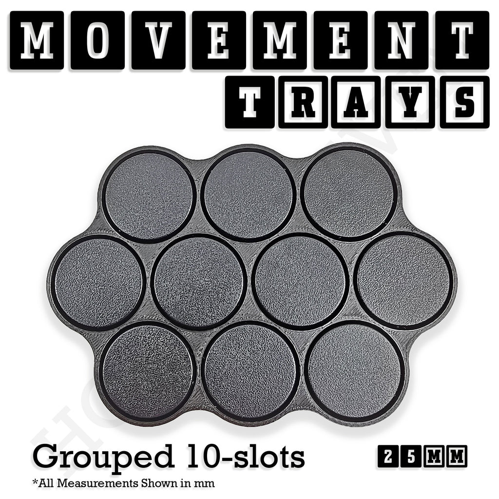 25mm Movement Trays for Tabletop Games | Waargaming | Full Range