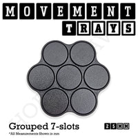 25mm Movement Trays for Tabletop Games | Warhammer Compatible | Full Range