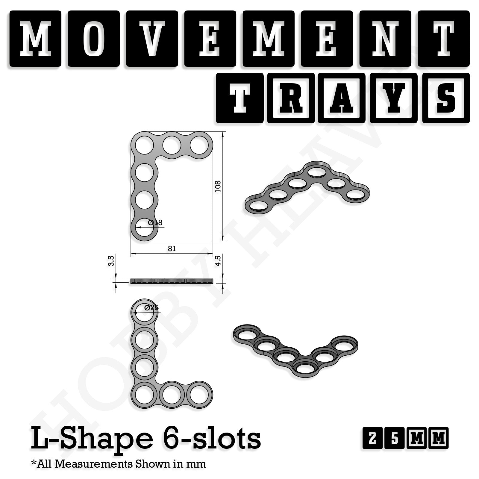 25mm Movement Trays for Tabletop Games | Waargaming | Full Range