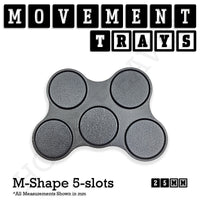 25mm Movement Trays for Tabletop Games | Warhammer Compatible | Full Range