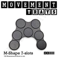 25mm Movement Trays for Tabletop Games | Warhammer Compatible | Full Range