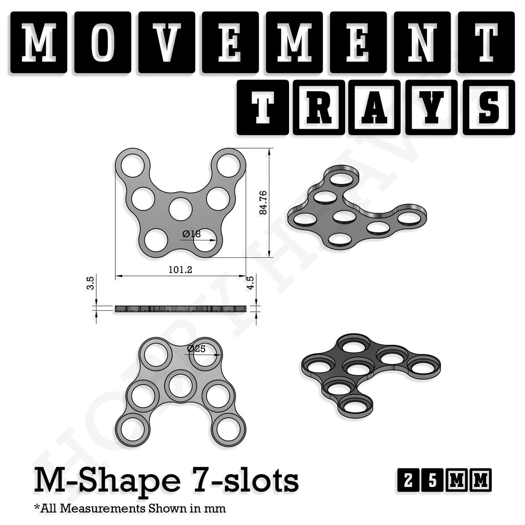25mm Movement Trays for Tabletop Games | Waargaming | Full Range