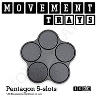 25mm Movement Trays for Tabletop Games | Warhammer Compatible | Full Range
