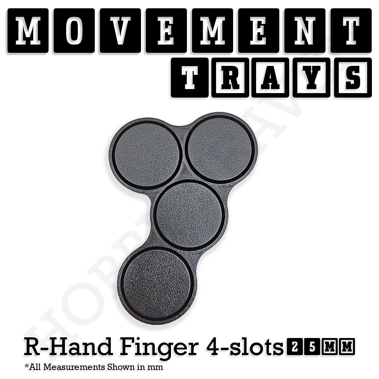 25mm Movement Trays for Tabletop Games | Waargaming | Full Range