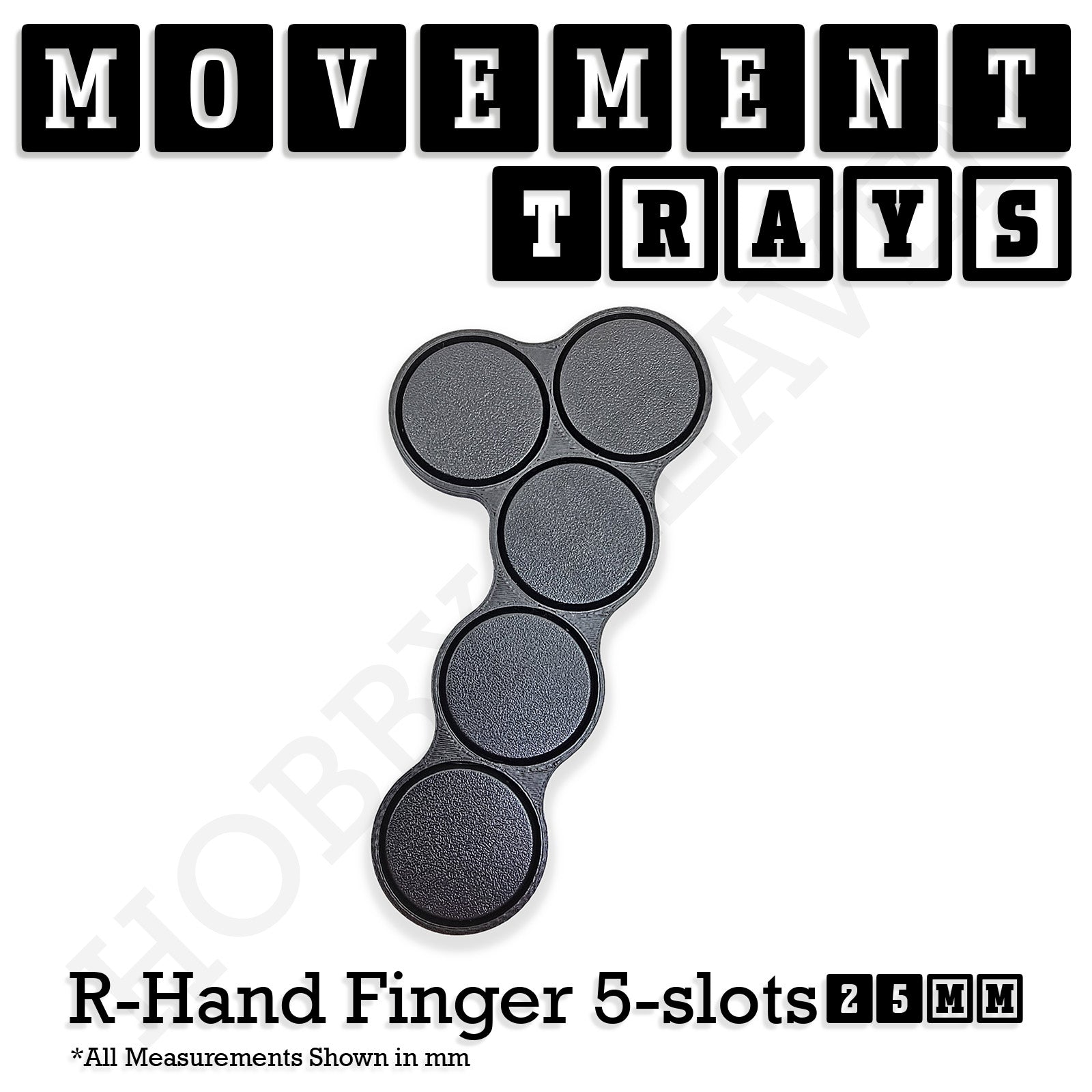 25mm Movement Trays for Tabletop Games | Waargaming | Full Range