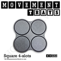 25mm Movement Trays for Tabletop Games | Warhammer Compatible | Full Range