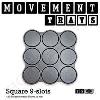 25mm Movement Trays for Tabletop Games | Warhammer Compatible | Full Range