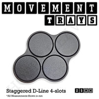 25mm Movement Trays for Tabletop Games | Warhammer Compatible | Full Range
