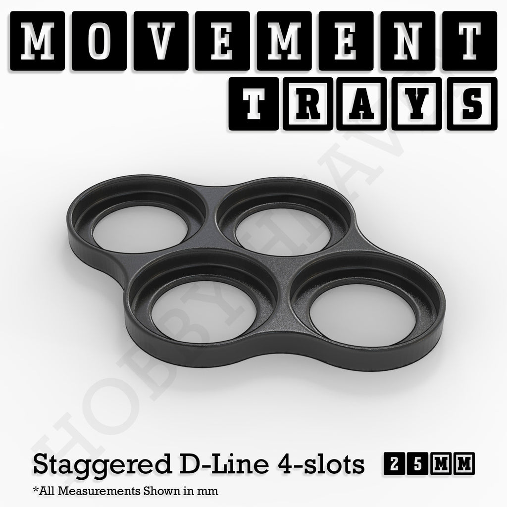 25mm Movement Trays for Tabletop Games | Waargaming | Full Range