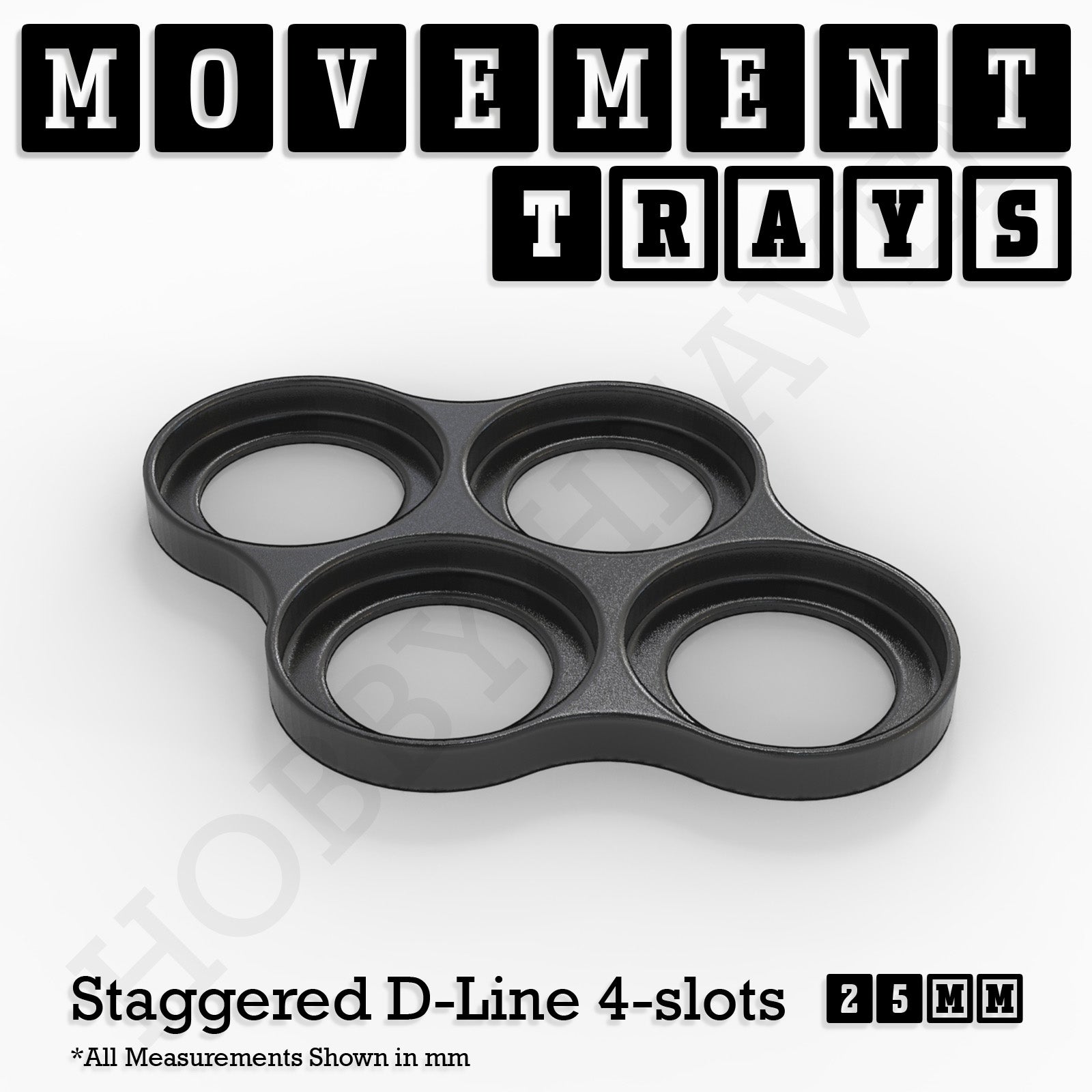 25mm Movement Trays for Tabletop Games | Waargaming | Full Range