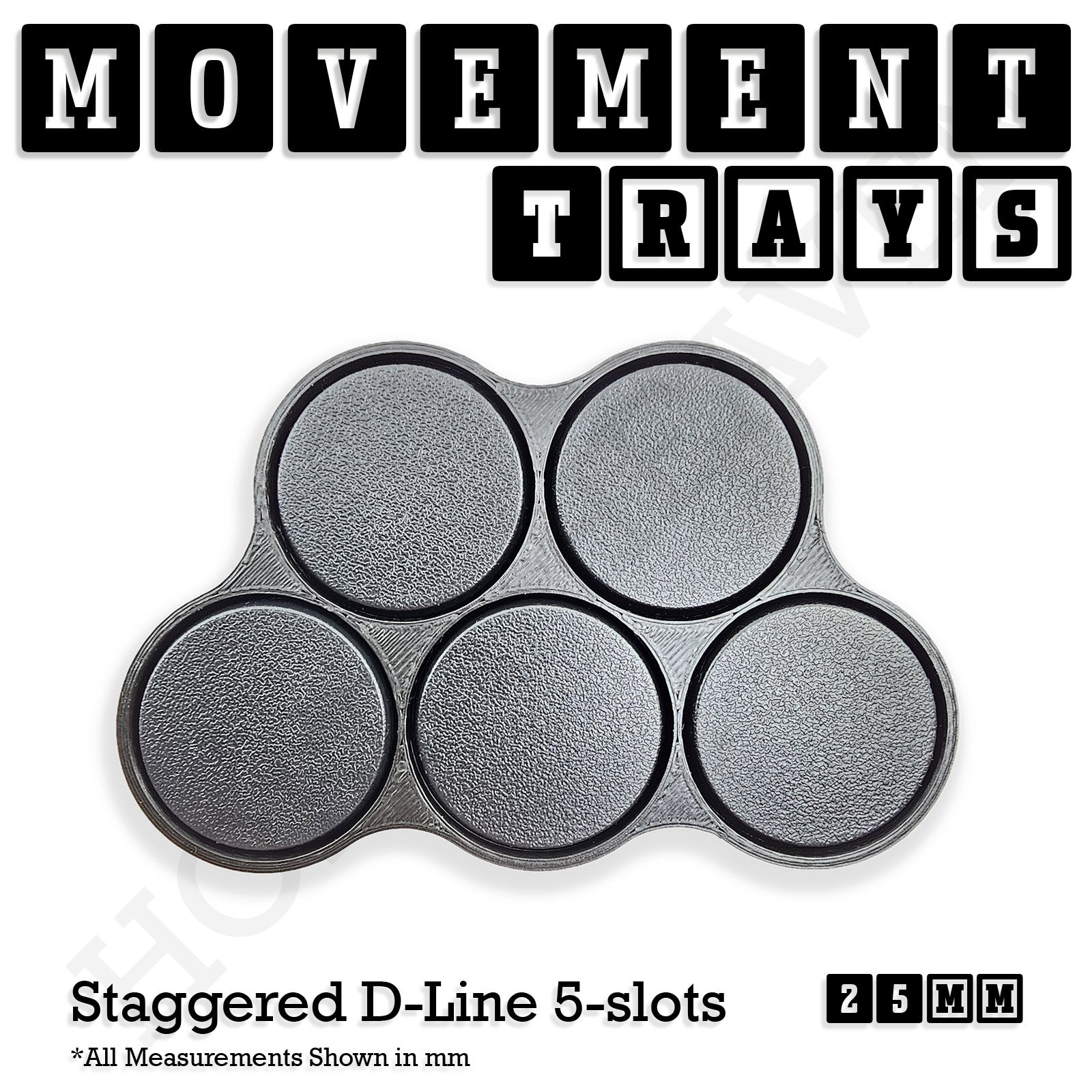 25mm Movement Trays for Tabletop Games | Waargaming | Full Range