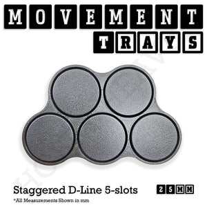 25mm Movement Trays for Tabletop Games | Warhammer Compatible | Full Range