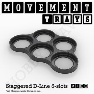 25mm Movement Trays for Tabletop Games | Warhammer Compatible | Full Range