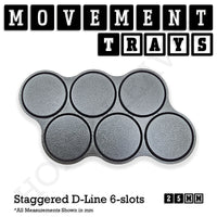 25mm Movement Trays for Tabletop Games | Warhammer Compatible | Full Range
