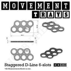 25mm Movement Trays for Tabletop Games | Warhammer Compatible | Full Range