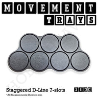 25mm Movement Trays for Tabletop Games | Warhammer Compatible | Full Range
