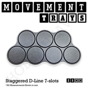 25mm Movement Trays for Tabletop Games | Warhammer Compatible | Full Range
