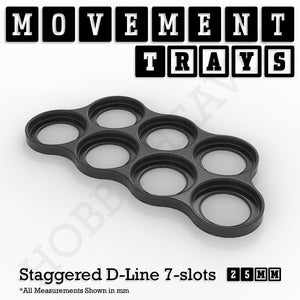25mm Movement Trays for Tabletop Games | Warhammer Compatible | Full Range