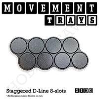 25mm Movement Trays for Tabletop Games | Warhammer Compatible | Full Range
