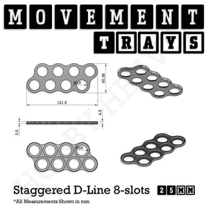 25mm Movement Trays for Tabletop Games | Warhammer Compatible | Full Range