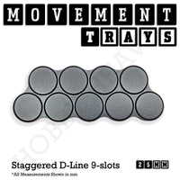 25mm Movement Trays for Tabletop Games | Warhammer Compatible | Full Range
