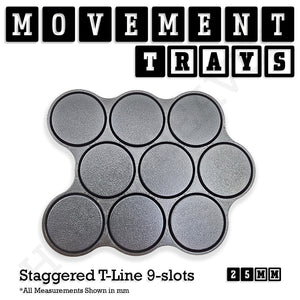 25mm Movement Trays for Tabletop Games | Warhammer Compatible | Full Range