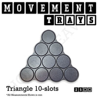 25mm Movement Trays for Tabletop Games | Warhammer Compatible | Full Range
