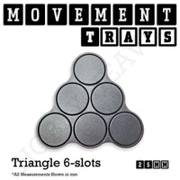 25mm Movement Trays for Tabletop Games | Warhammer Compatible | Full Range
