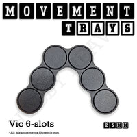 25mm Movement Trays for Tabletop Games | Warhammer Compatible | Full Range