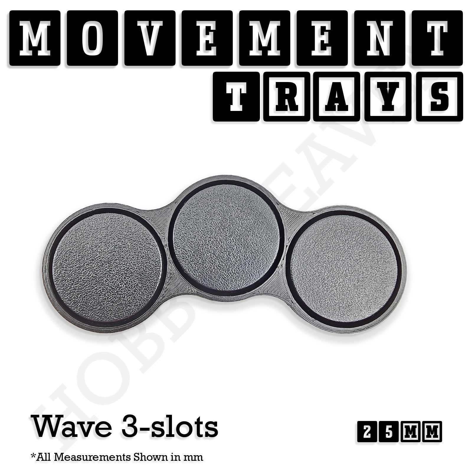 25mm Movement Trays for Tabletop Games | Waargaming | Full Range