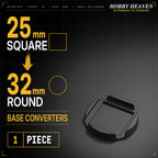 Square to Round Base Converters 3D Print Full Range