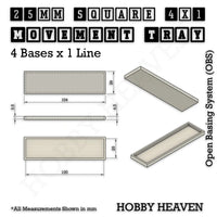 Square and Rectangle Movement Trays for Tabletop Games | Warhammer Compatible | Full Range
