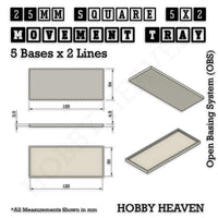 Square and Rectangle Movement Trays for Tabletop Games | Warhammer Compatible | Full Range
