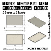 Square and Rectangle Movement Trays for Tabletop Games | Warhammer Compatible | Full Range
