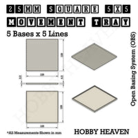 Square and Rectangle Movement Trays for Tabletop Games | Warhammer Compatible | Full Range
