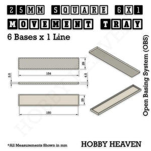 Square and Rectangle Movement Trays for Tabletop Games | Warhammer Compatible | Full Range