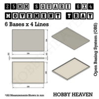 Square and Rectangle Movement Trays for Tabletop Games | Warhammer Compatible | Full Range
