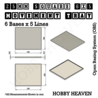 Square and Rectangle Movement Trays for Tabletop Games | Warhammer Compatible | Full Range
